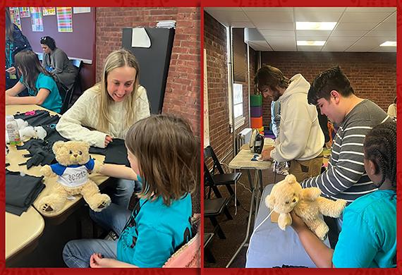 SNR Branding team volunteering at Newburgh Armory. Photo courtesy of Maddie Barone '24.  